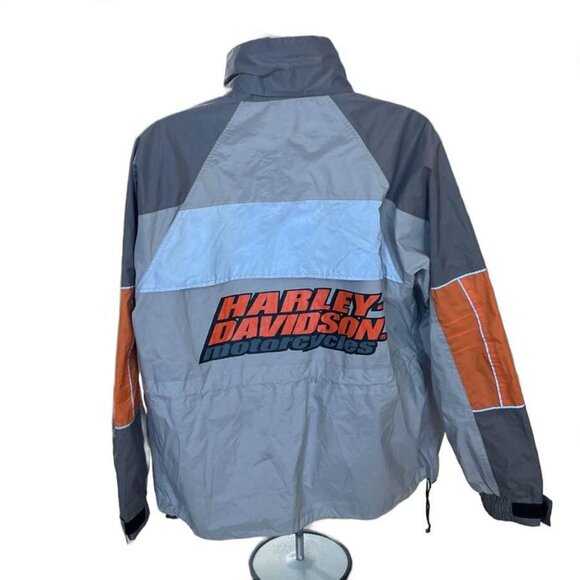 Harley Davidson  3M Reflective Waterproof Rain Wear Riding Jacket dize XL - Picture 3 of 6